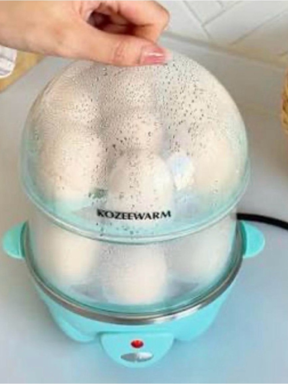 KOZEEWARM Egg Steamer in Light Blue